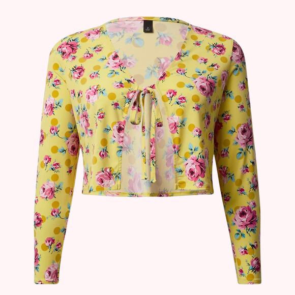 Betsey Johnson Mini Studio Ruched Skirt and Cardigan 2 pc set New Size 1X - Picture 5 of 6